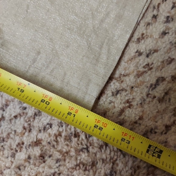 Willi Smith Womens Pants Linen Blend Crop Wide Leg Metallic Beige Khaki Size 10 - Picture 7 of 14